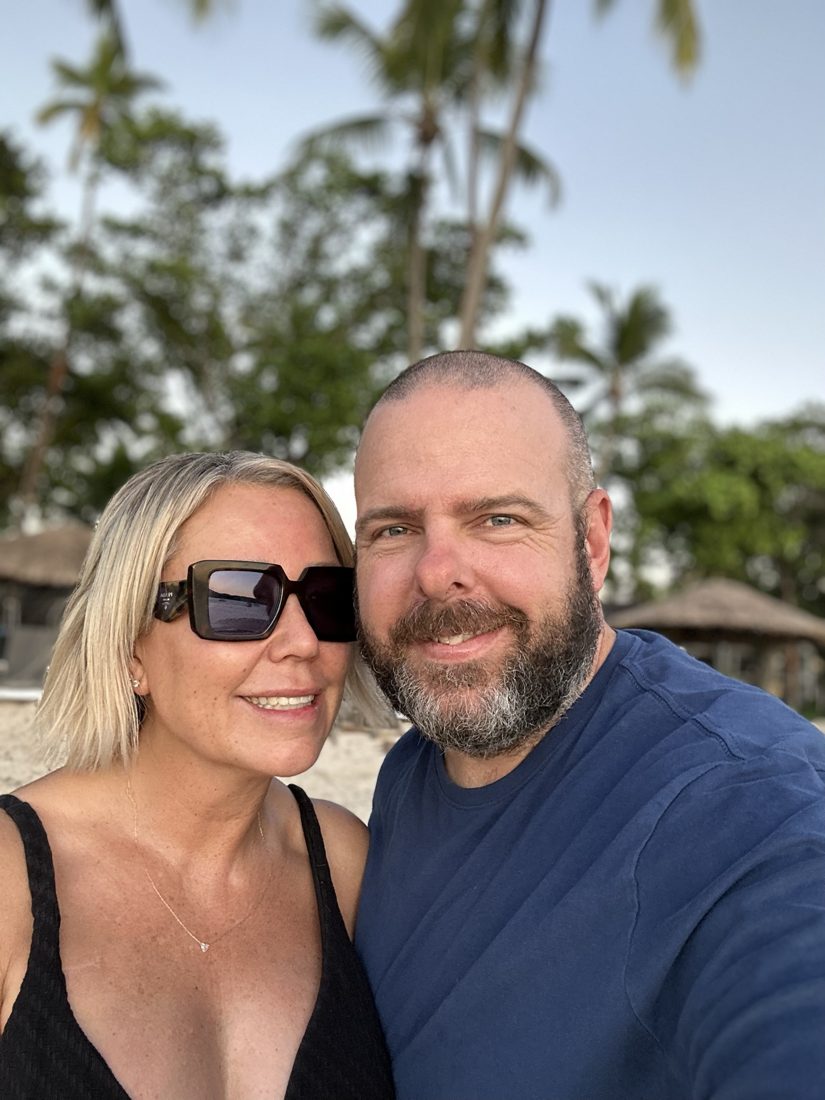 Brett and Sammie on the beach