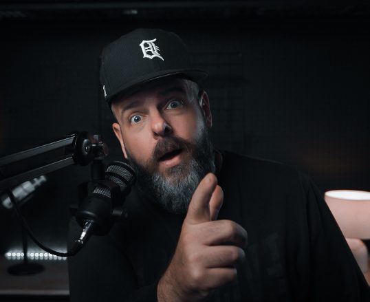 Brett Davis pointing at the camera
